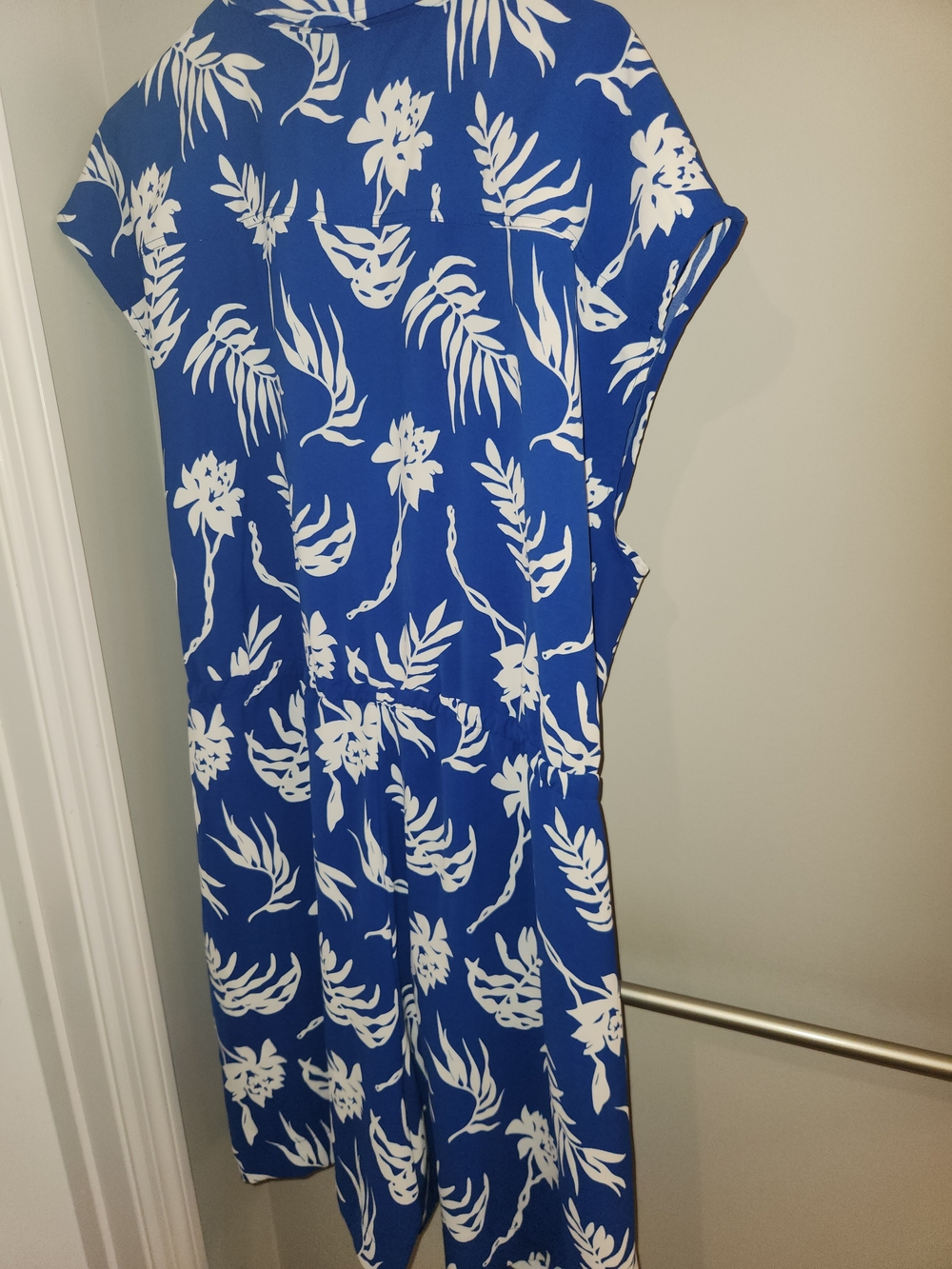 Lands' End Blue and White Floral Romper - Picture 2 of 3